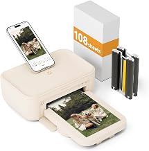 HPRT Photo Printer 4×6”,Wi-Fi for Phone, Thermal Dye-Sublimation,Beige - Image 1