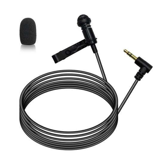 Mini Lavalier Microphone 3.5mm TRS Plug for DJI Mic 2,1.5m/4.92ft