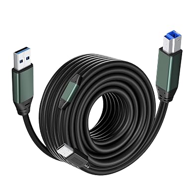 Kumiho USB 3.0 Printer Cable A Male to B Male （50Ft/15M） Compatible with Scanner, Printers, Desktop External Hard Drivers and More - Image 3
