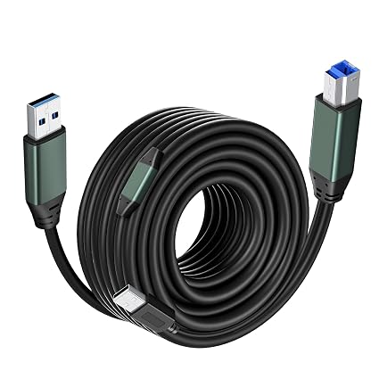 Kumiho USB 3.0 Printer Cable A Male to B Male （50Ft/15M） Compatible with Scanner, Printers, Desktop External Hard Drivers and More - Image 4