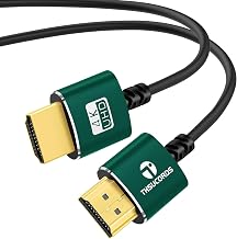 Thsucords Slim HDMI Cable 1FT, Ultra Soft & Thin HDMI to HDMI Cord, Extreme Flexible & Skinny HDMI Wire Supports High Speed 4K@60Hz 18gbps 2160p 1080p