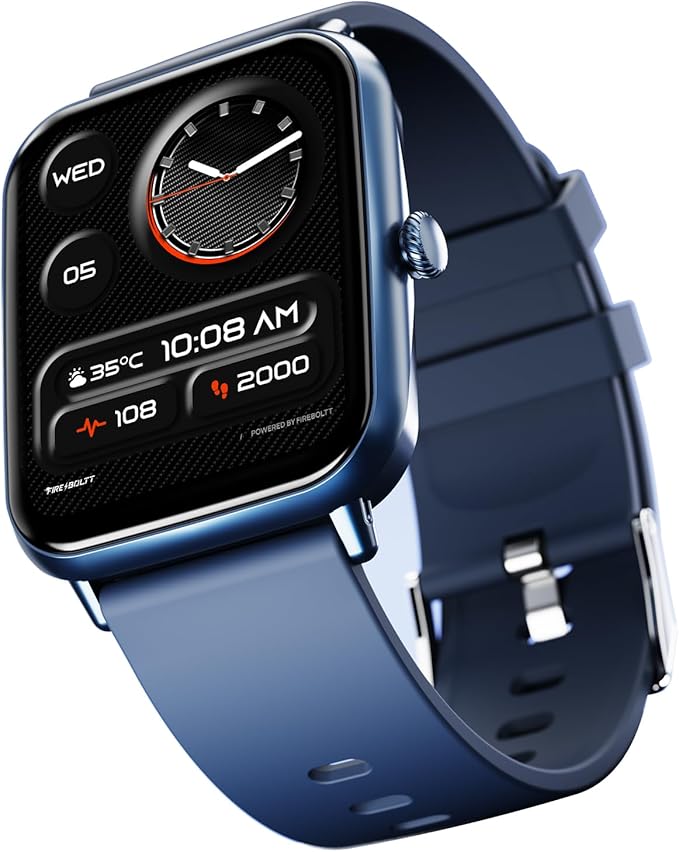Fire-Boltt Ninja Call Pro Plus 46.48mm (1.83 inch) Smart Watch with Bluetooth Calling, AI Voice Assistance, 100 Sports Modes IP67 Rating, 240 * 280 Pixel High Resolution (Navy Blue)