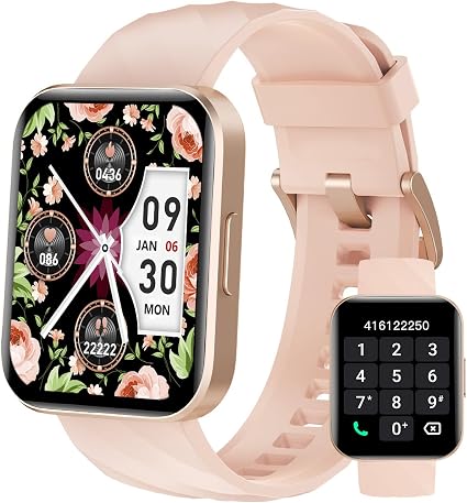 Smart Watch for Women, Answer/Make Calls, for iPhone/Android Phone Pink