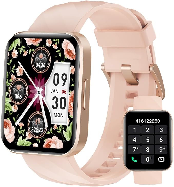 Smart Watch for Women, Answer/Make Calls, for iPhone/Android Phone Pink