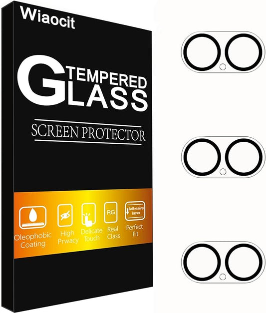 Wiaocit 3 Pack Tempered Glass Camera Lens Protector for iPhone 17, 9H Hardness, Anti-Scratch, Case Friendly