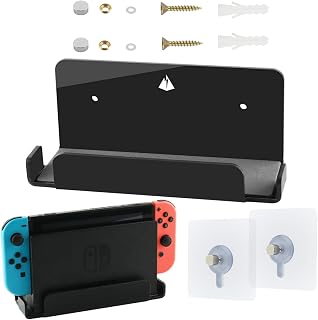 Floating Wall Mount for Nintendo Switch, Black, 7.12"L x 3"W x 2.5"H - Image 1