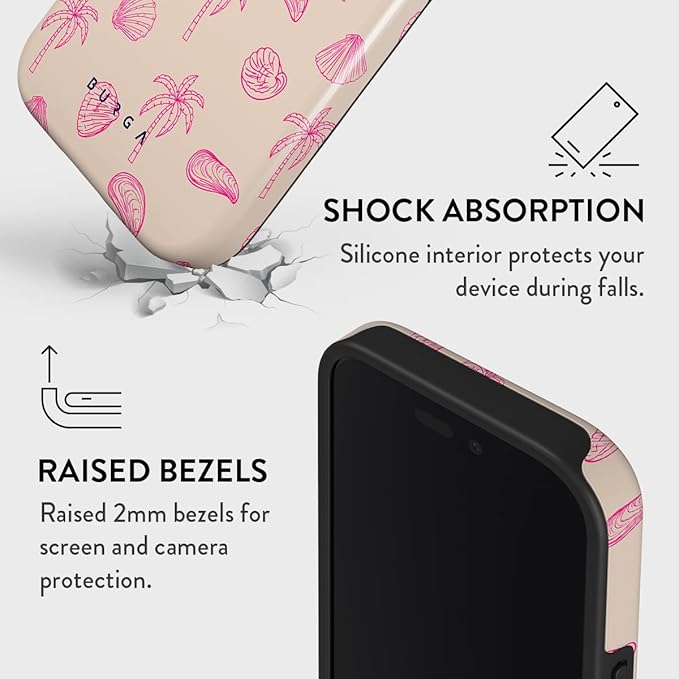 BURGA Phone Case for iPhone 16 - Cute, Trendy, Aesthetic, Pattern Phone Cover, Hard Shell Protection - fits Apple iPhone 16 Case for Women and Men