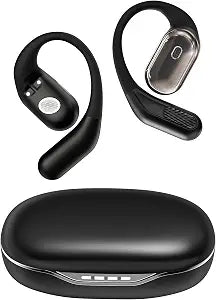 Open Ear Headphones, Over Ear Earbuds with Ear Hooks, True Wireless Bluetooth 6.0 Earphones with Mics, Stereo Sound, Ultra-Comfort, 60H Playtime, IPX7 Waterproof Ear Buds for Running Workout