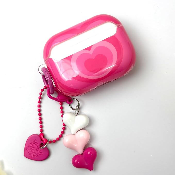 Compatible with Airpods 4 Case 2025 with Lock Clear Cases,Soft TPU Cover for Airpods 4 Case for Air pod Pro 2 Cover with Keychain for Airpods 4 Gen for Women Girls(Y2K Heart)