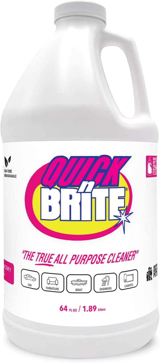 Quick 'n Brite Liquid Cleaner, True All Purpose Cleaner, 64 oz Cleaning Concentrate