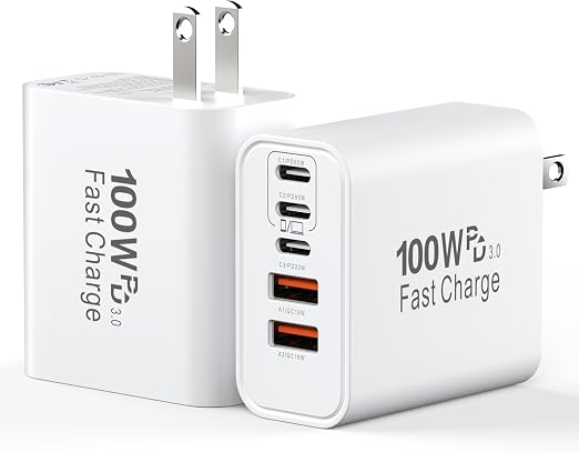 USB C Charging Blocks, 100W USB Type C iPhone 18 Pro Max Super Fast Charger
