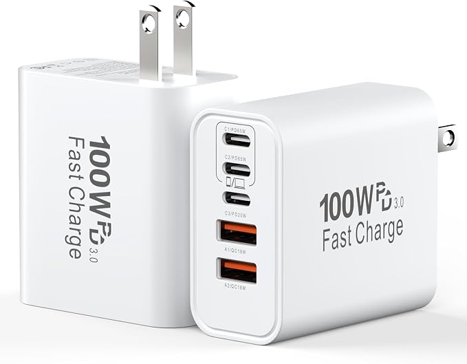 USB C Charging Blocks, 100W USB Type C iPhone 18 Pro Max Super Fast Charger