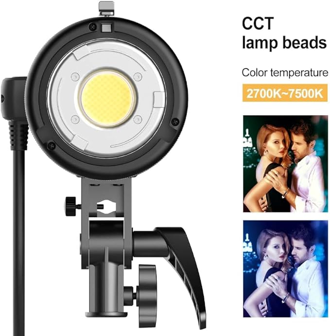 GVM 100W LED Video Light, RGB+Bi-Color Double Sided Photography Light, 77600 Lux/0.5m COB Light CRI97+ 2700K-7500K, 12 Lighting Effects, App Control, Photography Studio Light for Video Shooting