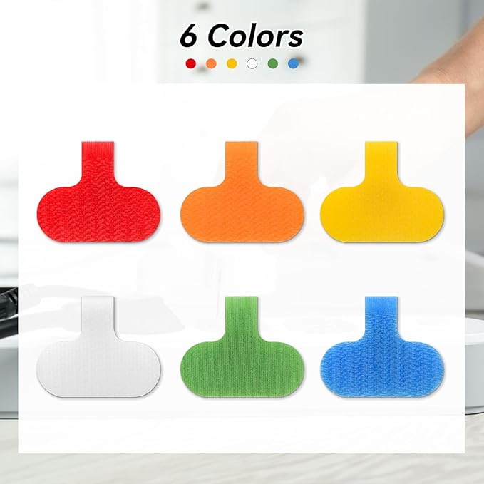 30 PCS Multi-Color Write On Wire Labels for Cable Management and Identification
