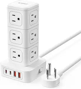 ORICO Tower Power Strip with Surge Protection, Charging Station Tower