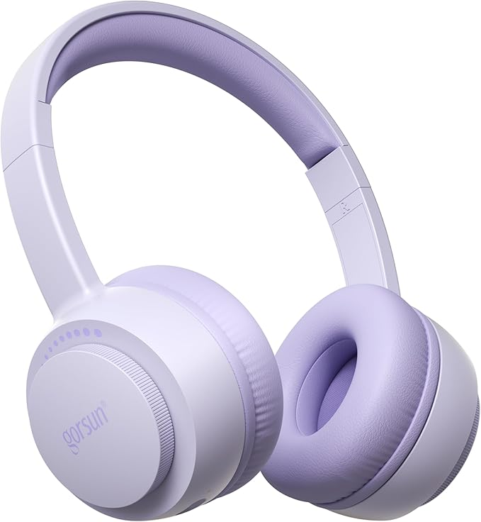 gorsun Kids Bluetooth Headphones, Toddler Headphones 85 dBA Safe Volume, 45 Hours Playtime, with Mic, Bluetooth 5.3, Kids Wireless Headset for iPad/Tablet/Travel/School, ldeal Gift (Purple)