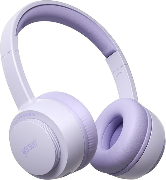 gorsun Kids Bluetooth Headphones, Toddler Headphones 85 dBA Safe Volume, 45 Hours Playtime, with Mic, Bluetooth 5.3, Kids Wireless Headset for iPad/Tablet/Travel/School, ldeal Gift (Purple)