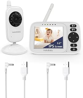 HelloBaby 3.2 Inch Baby Monitor No WiFi, USB Cable Video Baby Monitors - Image 1