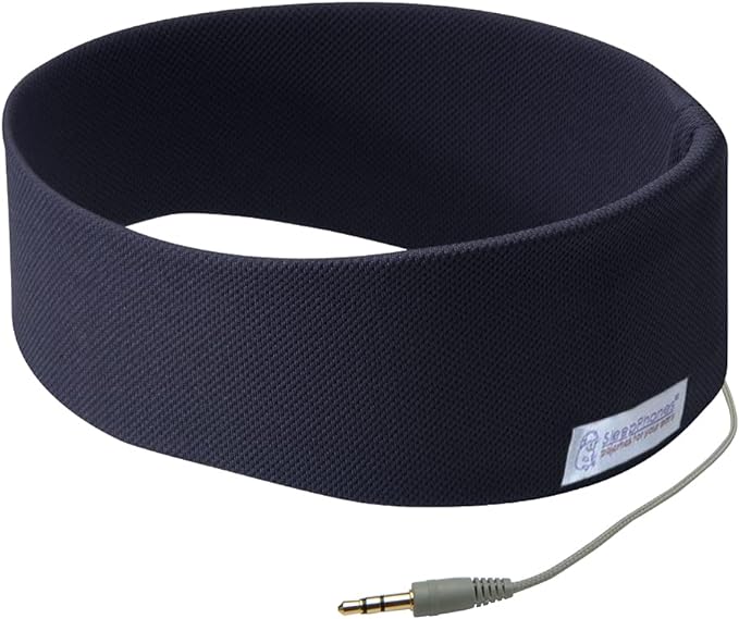 AcousticSheep SleepPhones Classic | Corded Headphones for Sleep, Travel, and More | The Original and Most Comfortable Headphones for Sleeping (Nighttide Navy - Breeze Fabric, Medium)