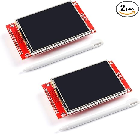 2Pcs 2.8 inch Color LCD Display 2.8" LCD Screen Module with Touch 240X320 Touch Panel ILI9341 with PCB STM32 5V 3.3V SPI
