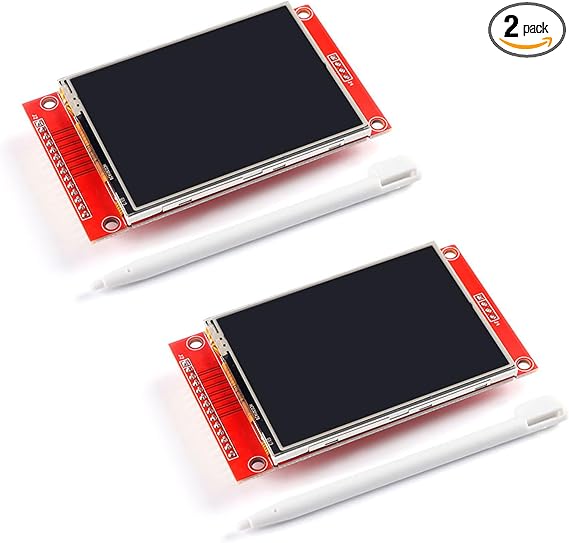 2Pcs 2.8 inch Color LCD Display 2.8" LCD Screen Module with Touch 240X320 Touch Panel ILI9341 with PCB STM32 5V 3.3V SPI