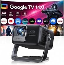 Smart 4K Support Projector [Google TV 14.0 & 360° Stand] with WiFi 6, Bluetooth 5.4, HDR10, 30W Hi-Fi, AI Auto Focus, Outdoor Portable Short Throw Movie Projector for Home Theater Bedroom Ceiling - Image 1
