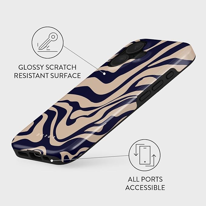 BURGA Phone Case for iPhone 16 - Cute, Trendy, Aesthetic, Pattern Phone Cover, Hard Shell Protection - fits Apple iPhone 16 Case for Women and Men