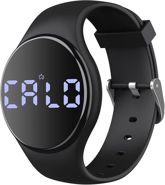 Fitness Tracker Watch with Step Counter for Men and Women, 8 Sets Alarm with Vibration or Music for Schedules Alerts, Rechargeable, Pink, Blue and Black