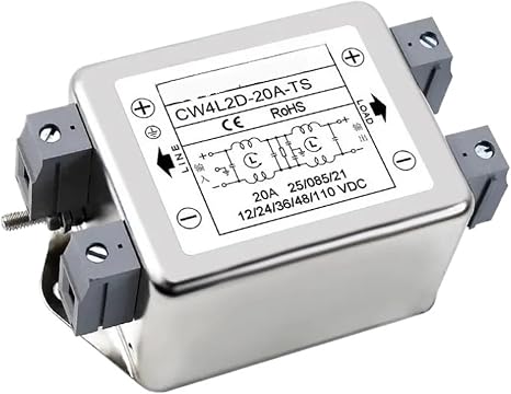 1pcs EMI Filter DC12V24V48100V10A20A30A Single and Double Power Supply Purification Terminal Type(10)