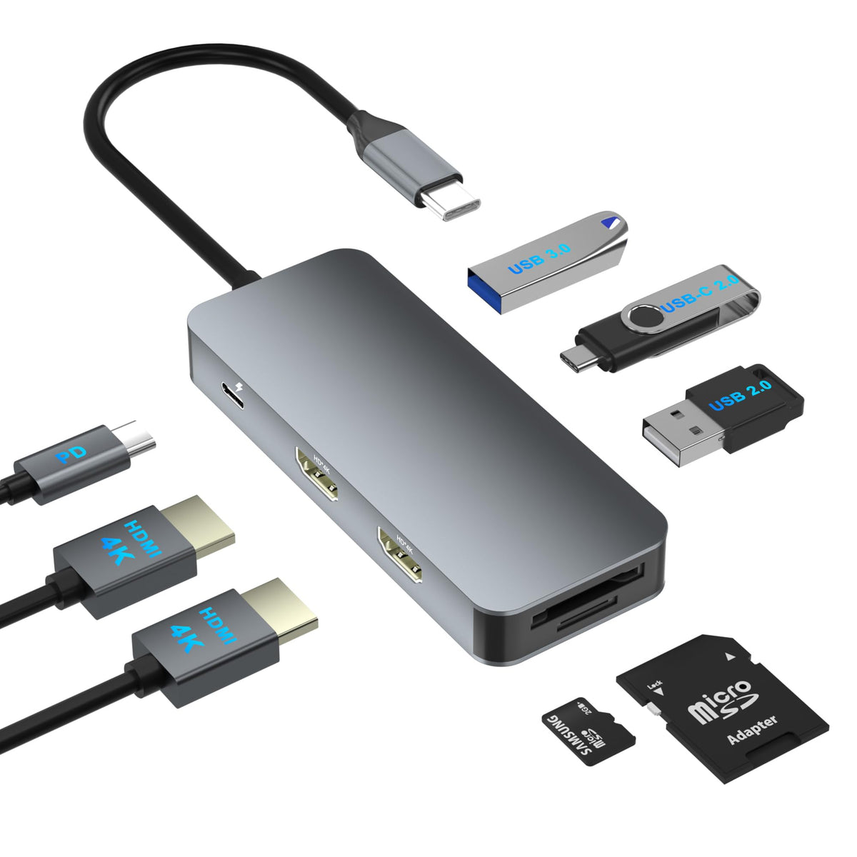 Docking Station Dual Monitor for Dell/HP/Lenovo/Mac | USB Hubs - Image 1