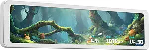 Thermalright Trofeo Vision 11.3 LCD White, 11.3-inch Full-Color LCD Magnetic Display Screen, 1920x400 Resolution, Easy to Install,Master CPU/GPU Temperature(White)