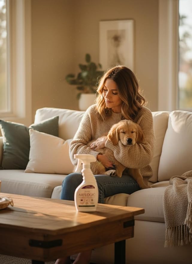Dual-Action Odor Eliminator Spray 32 Fl Oz, Plant-Based Instant Knockdown & Enzymatic Deodorizer for Home, Neutralizes 16 Odor Sources, Bleach-Free, Fabric & Surface Safe, Lavender Lemon