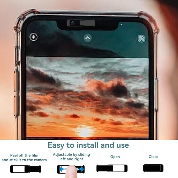 3Pcs Black Laptop Camera Cover 0.08 Inch Webcam Privacy Covers for Mini PC Phone Laptop Desktop Tablet Ultra Thin Plastic Durable Phone Privacy Protector for Home Office Travel Work Use