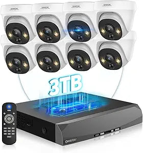 4K Wired Security Camera System Outdoor, POE Video Surveillance Systems