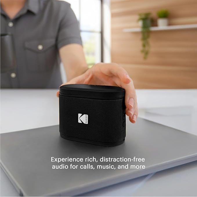 KODAK SOUNDBRIX Magnetic Splittable Bluetooth Speaker Water Resistant Durable & Portable Speaker 5H of Play USB C Wireless Connect Upto 100 Speakers Home Party Travel Speaker Gifting