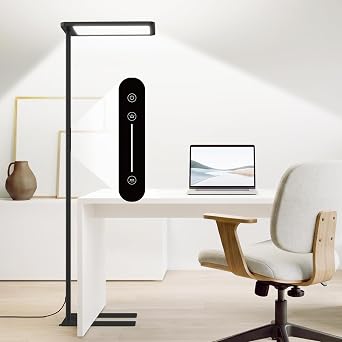 76.9" LED Floor Lamp, 100W/10000LM Eye-Care Reading Light