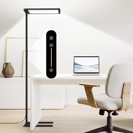 76.9" LED Floor Lamp, 100W/10000LM Eye-Care Reading Light