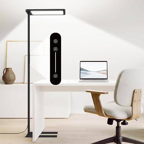 76.9" LED Floor Lamp, 100W/10000LM Eye-Care Reading Light