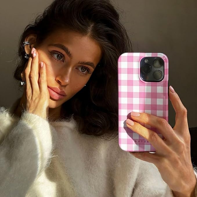 BURGA Phone Case for iPhone 15 - Cute, Trendy, Aesthetic, Pattern Phone Cover, Hard Shell Protection - fits Apple iPhone 15 Case for Women and Men