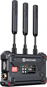 Hollyland Pyro S TX Wireless Video Transmitter HDMI SDI 4K30/1080p60 1300ft Los Range 50ms Latency Up to 4 Receiver, Auto Dual-Band Hopping (ADH), Smart Channel Scan, Live Stream (Transmitter Only)