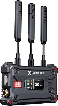 Hollyland Pyro S TX Wireless Video Transmitter HDMI SDI 4K30/1080p60 1300ft Los Range 50ms Latency Up to 4 Receiver, Auto Dual-Band Hopping (ADH), Smart Channel Scan, Live Stream (Transmitter Only)