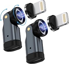 Magnetic USB C to Lightning Adapter, 540 Rotating Fast Charging Connector - Image 1
