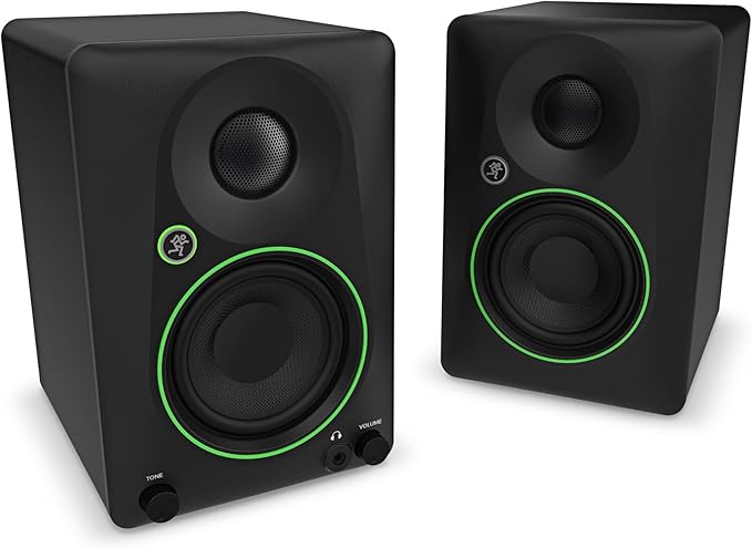 Mackie CR8BT 8" Creative Reference Powered Studio Monitors with Bluetooth, Tone Knob and Location Switch — Active Speakers for Music Production, Desktop Computer, Gaming, HiFi Listening