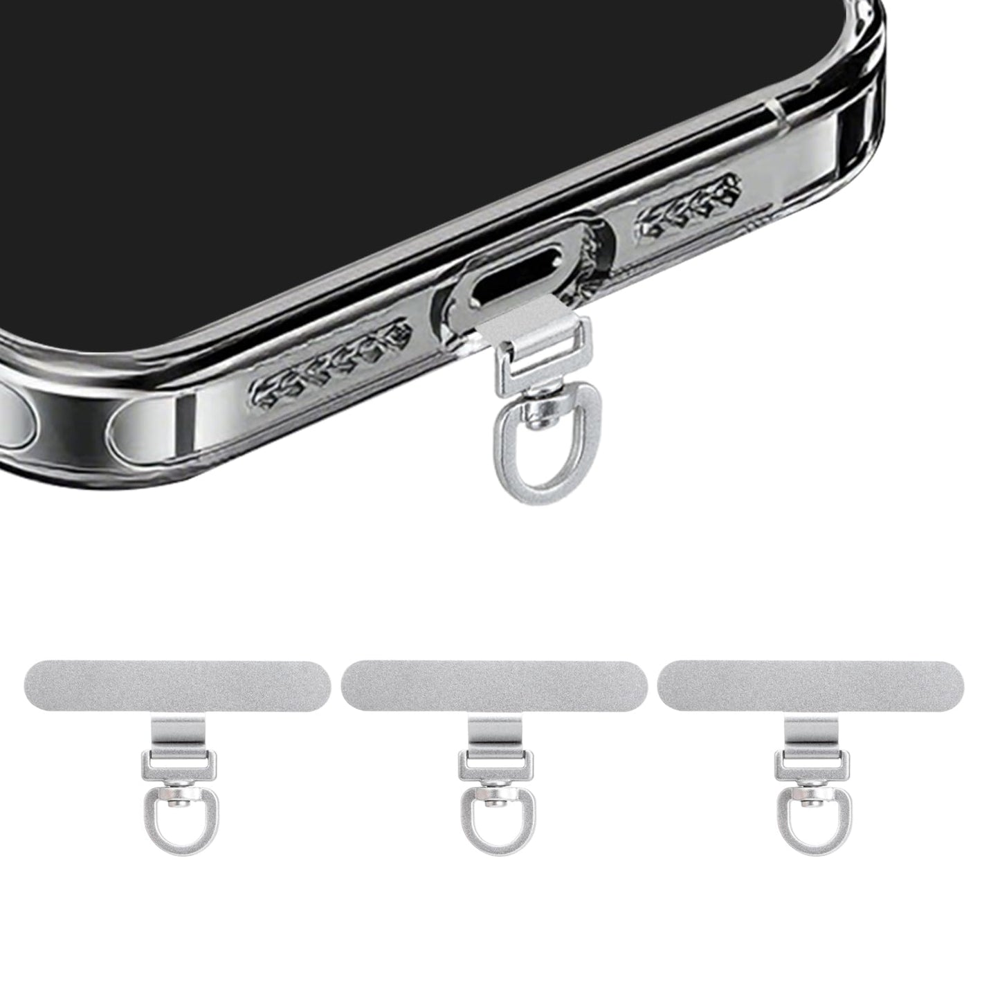 Phone Tether Tab 360° Rotating Stainless Steel — Prevent Drops - Image 1