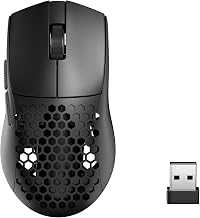 Redragon M725 Honeycomb Shell Gaming Mouse Wireless, Ultra Lightweight 49g, 8000 DPI Tri-Mode BT5.1/2.4GHz/Type-C Wired Gamer Mouse with 2 Side Buttons, Macro Programmable for PC/Mac/Laptop, Black - Image 1