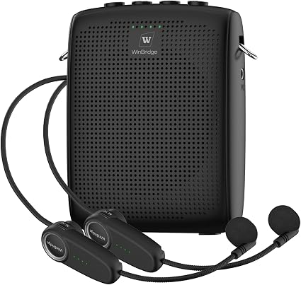 Mini Wireless Voice Amplifier with Two Bluetooth Microphones