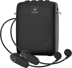 Mini Wireless Voice Amplifier with Two Bluetooth Microphones
