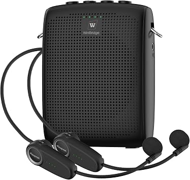Mini Wireless Voice Amplifier with Two Bluetooth Microphones