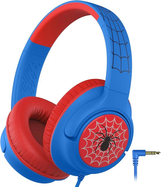 iClever Kids Headphones with Cord, 85dBA Safe Volume, Stereo Sound Foldable Adjustable, 3.5mm Jack, Over Ear Wired Headphones for Kids School/Boys/Girls/iPad/Tablet/Travel