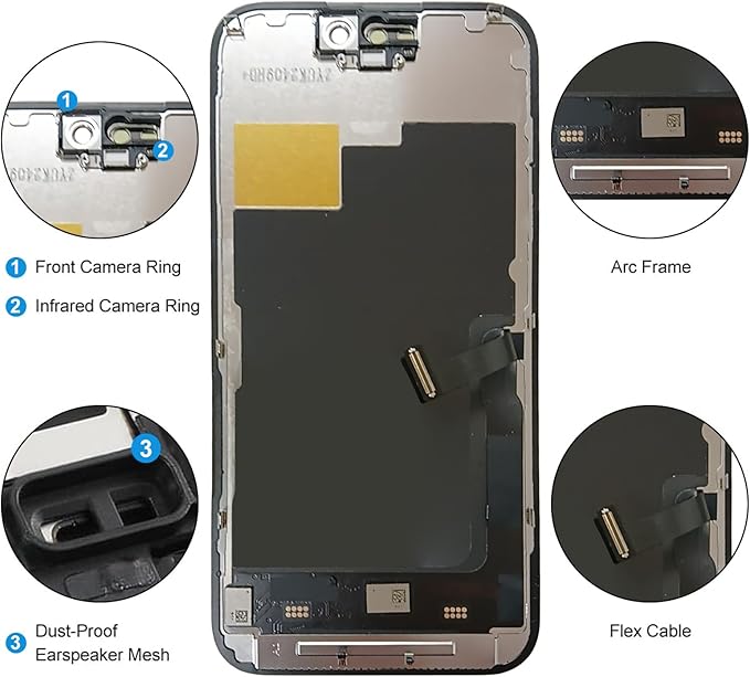 DIGI4U LCD for iPhone 15 Pro Screen Replacement, 6.1''[3D Touch][Small Notch] Screen for iPhone 15 Pro Display Digitizer Assembly, with Repair Tools for iPhone 15 Pro LCD